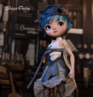 ShugaFairy Lark 1/6 Bjd Doll Big-head Yinli Body Y2k Industrial Style Girls Music Master Toys Fullset Bjd 1/6 Jointed Dolls