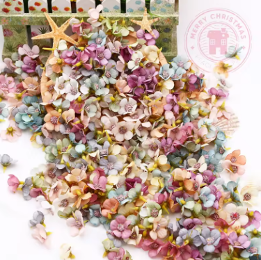 2cm Mini Silk Flowers Polychrome Daisy Flower Head Artificial Flower Garland DIY Accessories Home Festival Celebration Wedding
